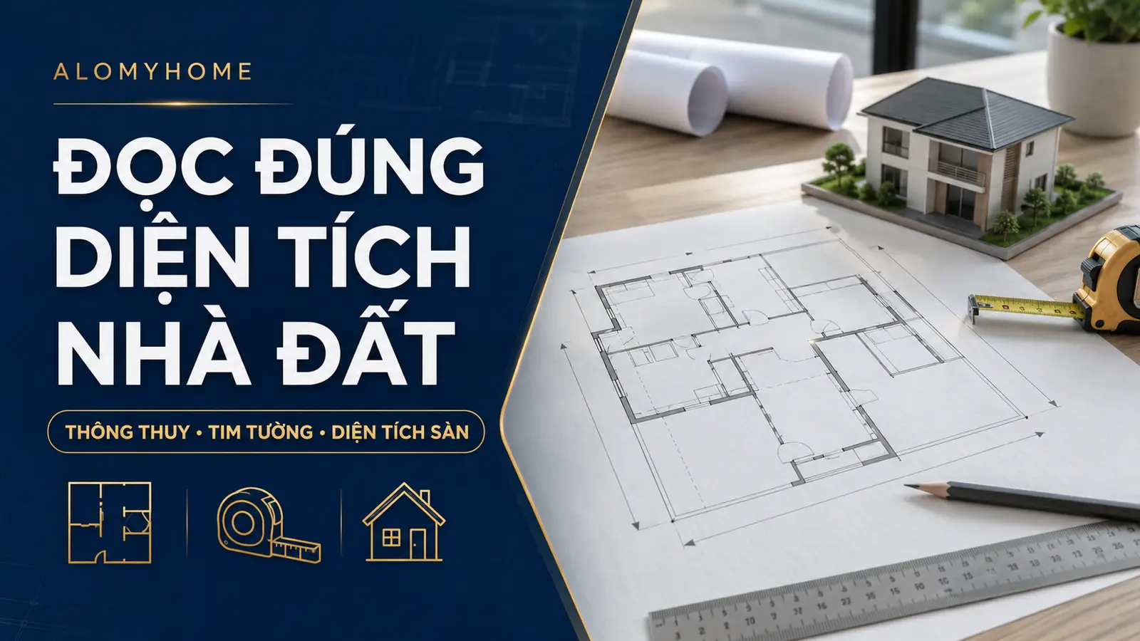 Đọc đúng diện tích nhà đất: thông thuỷ, tim tường và diện tích sàn
